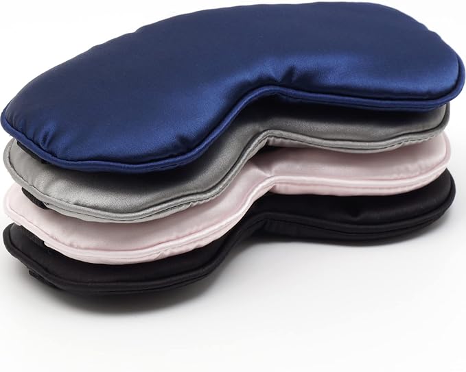 LERSVICVIL 4 Pack Eye Mask for Sleeping Silky Soft Satin Blindfold Adjustable - Image 5