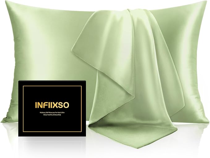 INFIIXSO Mulberry Silk Pillow Case King Size, Silk Pillowcase by INFIIXSO