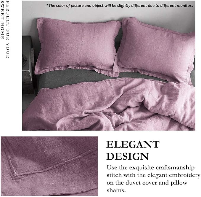 Simple&Opulence 100% French Flax Linen Duvet Cover Set - Image 2