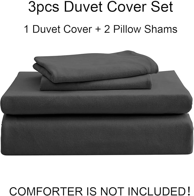 PURE ERA Jersey Knit Duvet Cover Set 100% T-Shirt Cotton Super Soft Comfy 3pc - Image 6
