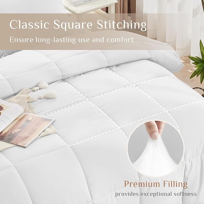 JOLLYVOGUE Twin Comforter Set, Ultra-Soft Bed in a Bag Twin Size 5 Pieces - Image 3