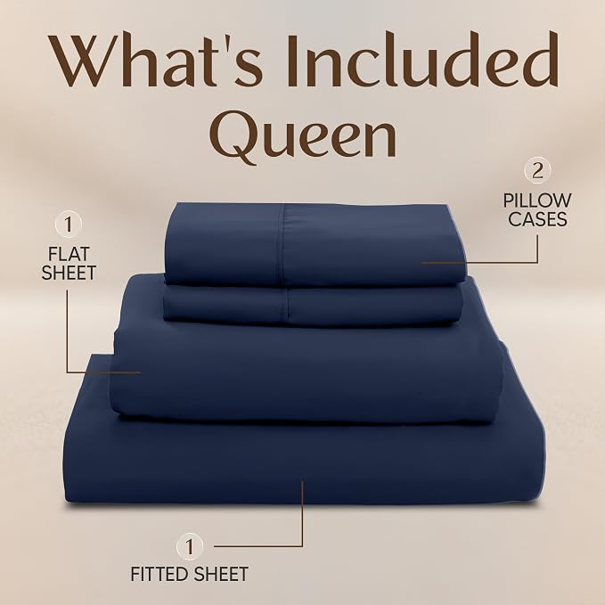 Utopia Bedding Queen Size Sheet Set – 4 Piece Bed Sheets, Soft and Breathable - Image 3