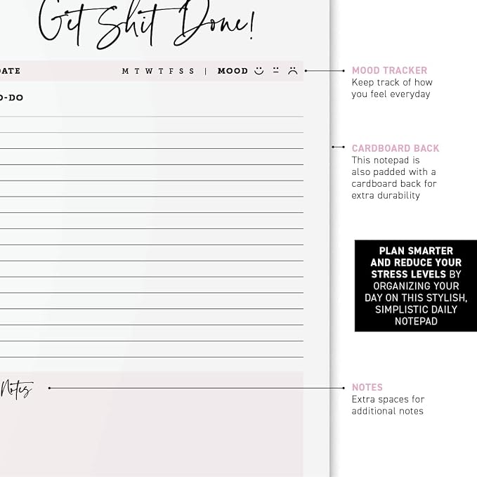 CARDAMONOLY Daily to Do List Notepad - Image 4