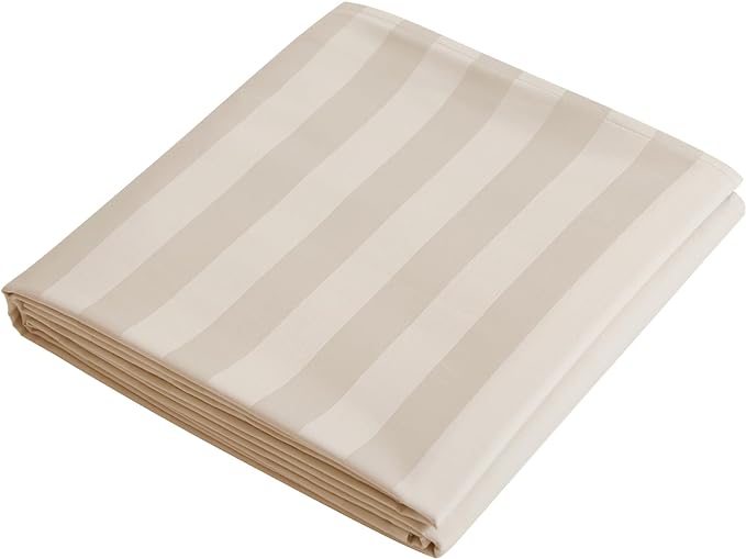 Flat Sheet Only Twinxl Size, 400 TC 100% Egyptian Cotton Flat Sheet Striped by ShunjieHome