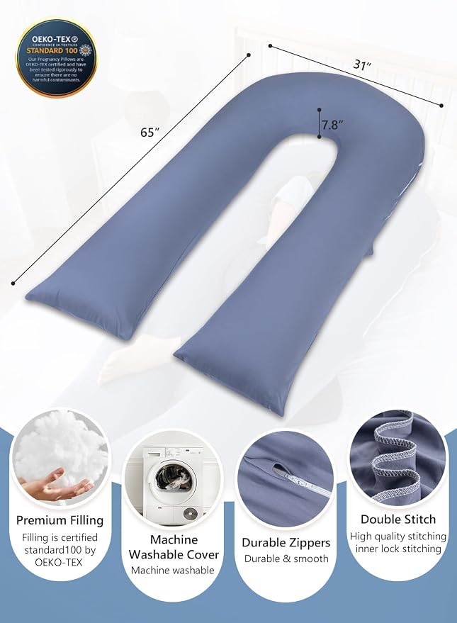 Meiz Pregnancy Pillows, Cooling Silky Pregnancy Pillows - Image 6