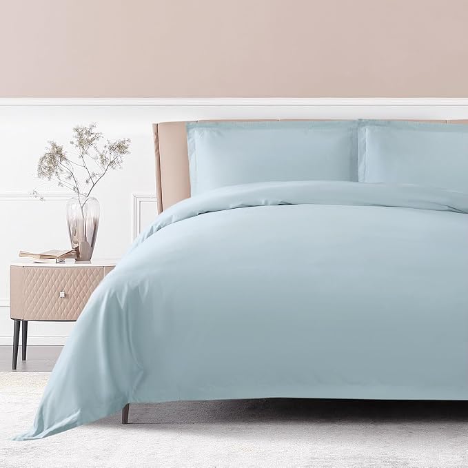 THE COTTON & SILK® 100% Luxury Long-Staple Cotton Duvet Cover Set - Image 2