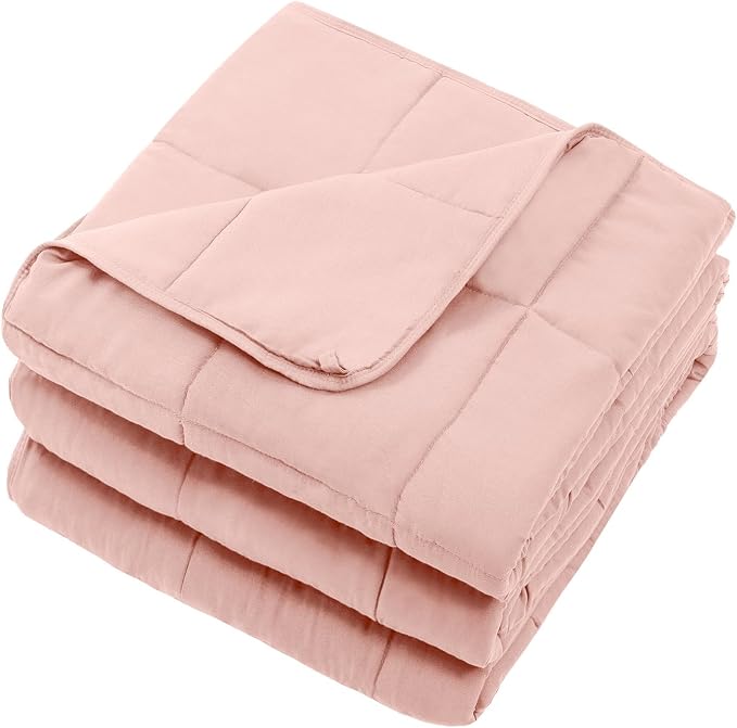 Pink Weighted Blanket for Adults 15lbs, Twin Full Size Cooling Heavy Throw - Image 7