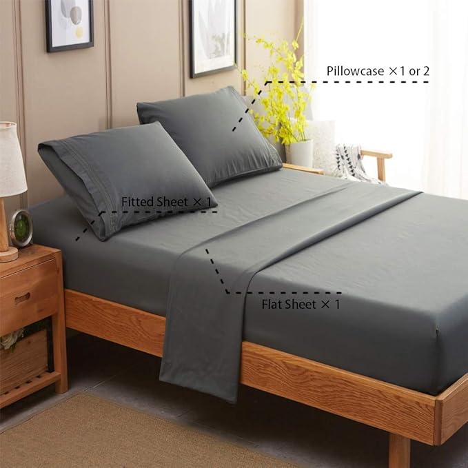 SONORO KATE Bed Sheet Set Super Soft Microfiber 1800 Thread Count Luxury - Image 2