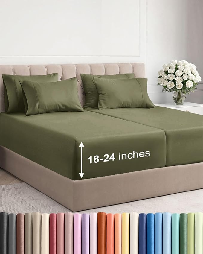 Extra Deep Split King Sheet Set by CGKUnlimited