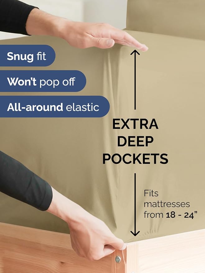 Extra Deep Twin Fitted Sheet - Image 2