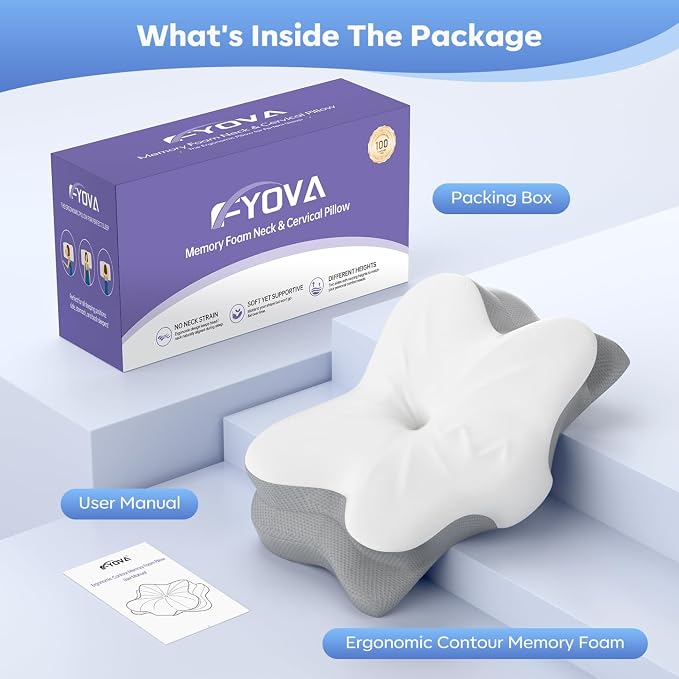 Cervical Neck Pillow, Ergonomic Memory Foam Pillows - Image 9