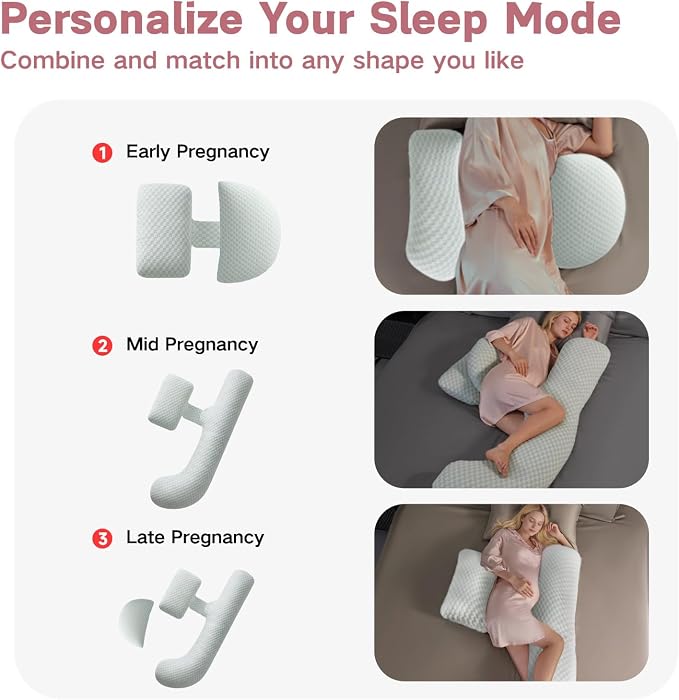 Pregnancy Pillow, SEEDNUR Full Body Maternity Pillow Support - Image 4