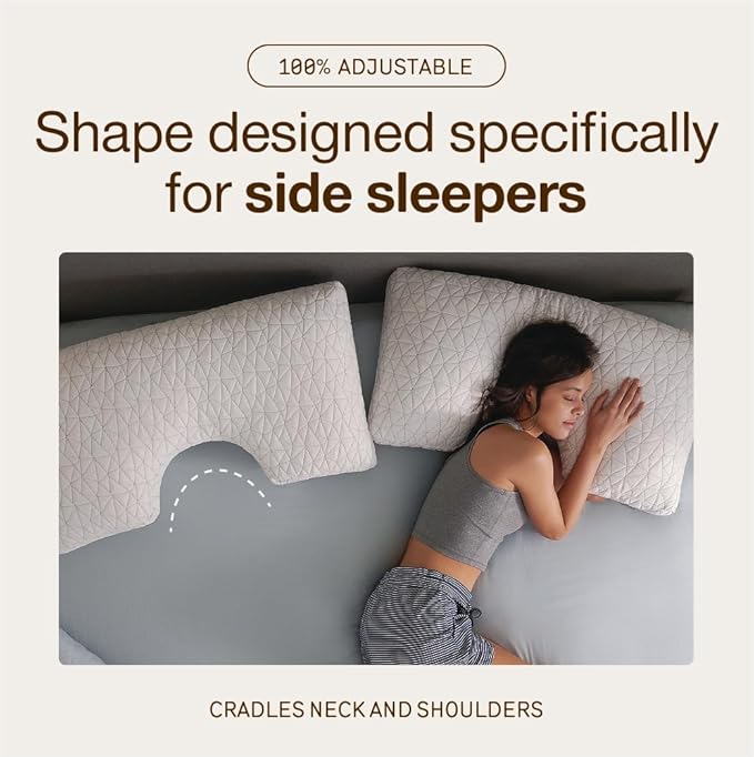 Coop Home Goods Original Cut-Out Adjustable Pillow, King Size Bed Pillows - Image 4
