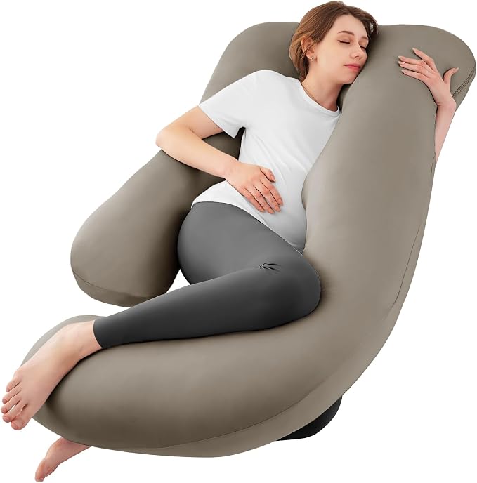 Sasttie Pregnancy Pillows for Sleeping, Jumbo U Shaped Cooling Full Body Pillow by SASTTIE
