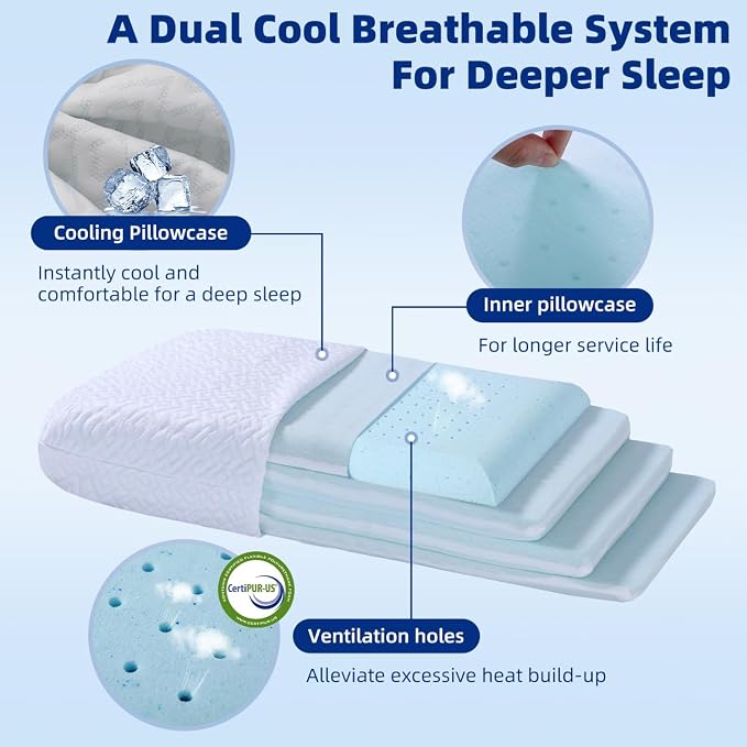 Adjustable Thin Memory Foam Pillow - Image 4