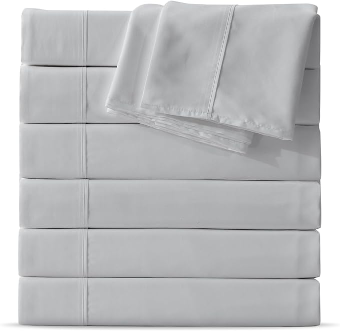 Maple&Stone Twin Flat Sheet 6 Pack, Premium Soft & Breathable, Brushed by MapleStone
