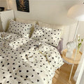 Nayoroom Black and White Heart Duvet Cover Twin Size Black Hearts Printed on by Nayoroom