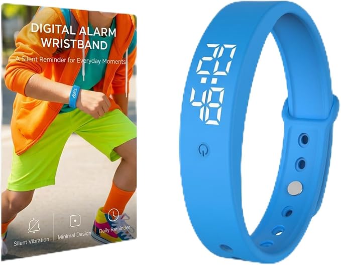 Vibrating Alarm Wristband Silent Wrist Alarm Clock Watch Wind up Bands by Unknown