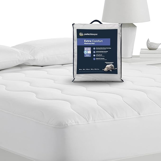 Serta Air Dry Extra Comfort Performance Fabric Quilted Mattress Pad, Cooling - Image 5