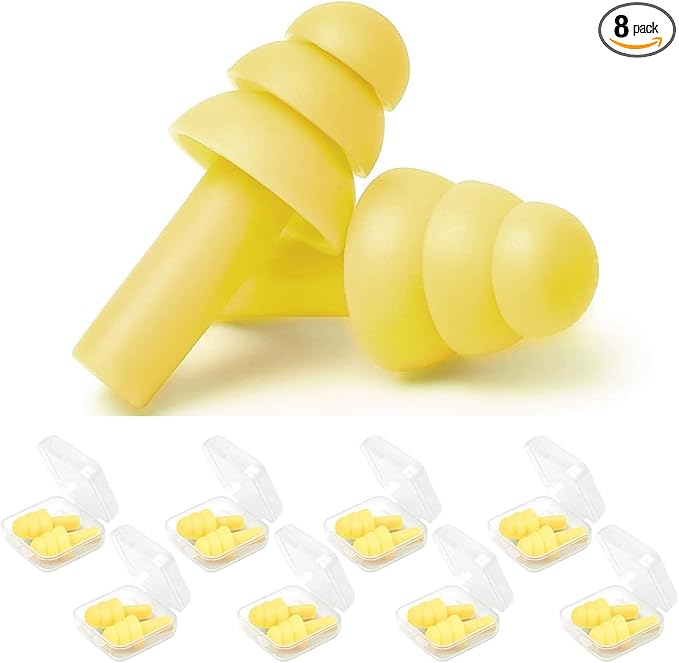 Ear Plugs, 8 Pairs Reusable Earplugs by YUNHAN+HN