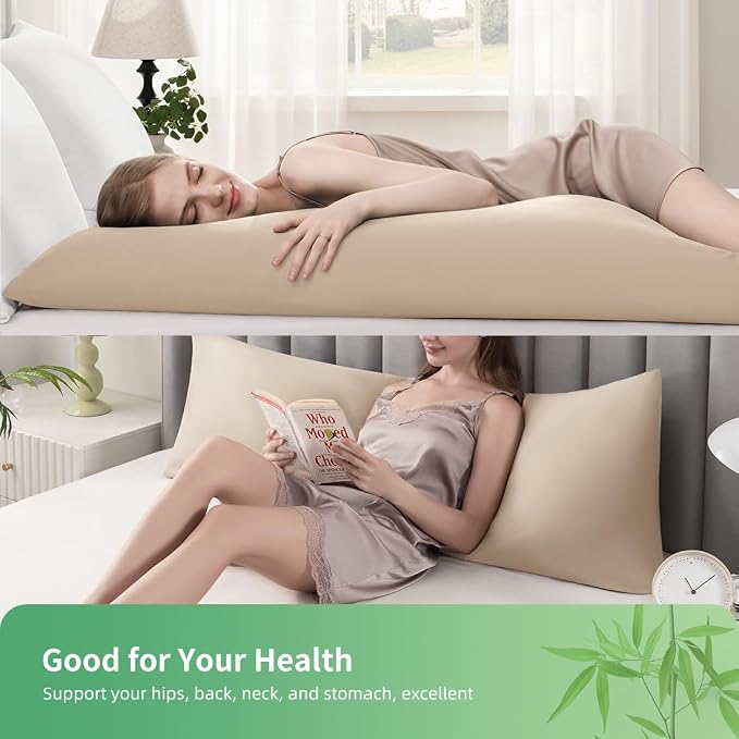 Body Pillowcase, Cooling Viscose from Bamboo Pillow Cover - Image 2