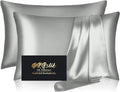 Silk Pillowcase 2 Pack, Mulberry Silk Pillow Cases Queen Size Set of 2 by HOME