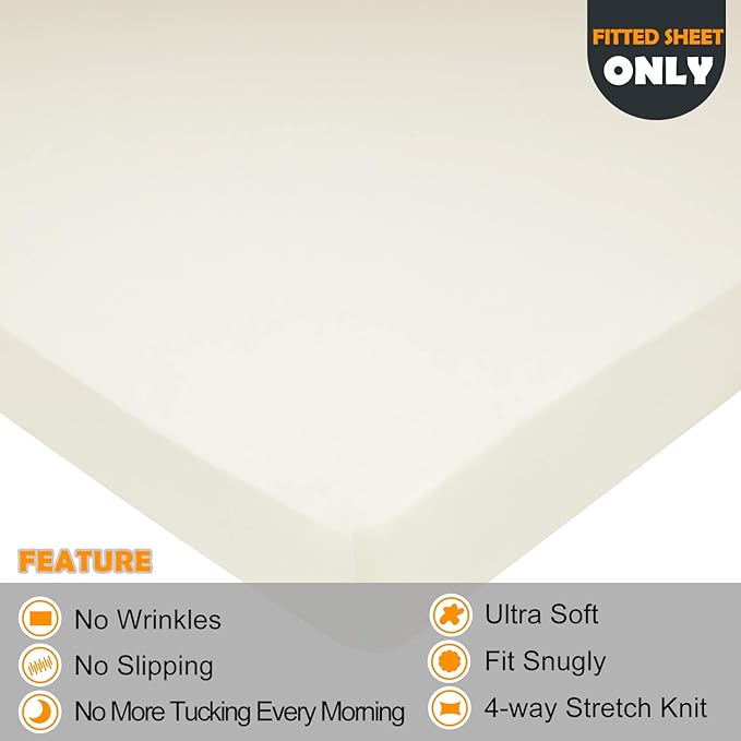 Soft Stretch Twin Fitted Sheet Only - Image 2