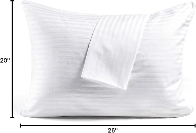 FAUNNA 600TC 100% Cotton Pillow Protectors, Standard Size, 4 Pack, Oeko-TEX - Image 8