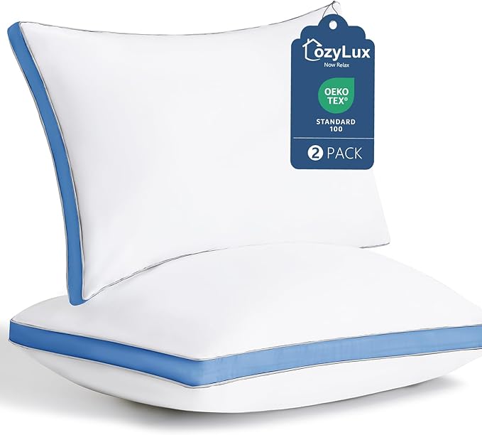 CozyLux Pillows Queen Size Set of 2, Soft and Supportive 3D Down Alternative by CozyLux