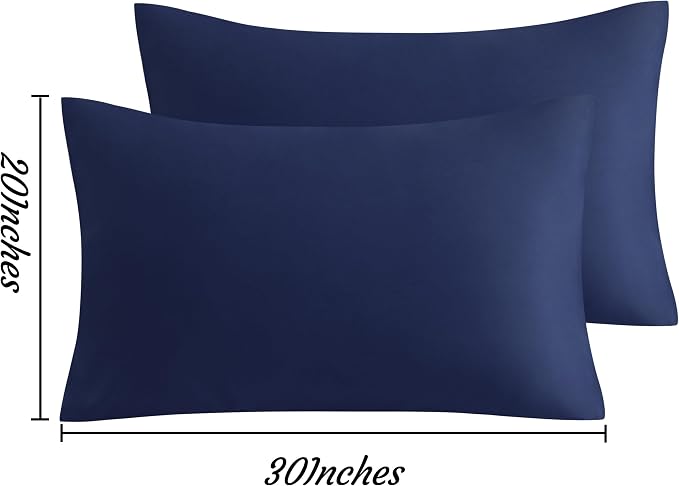 NTBAY Queen Pillow Cases Set, 2 Pack Brushed Microfiber 20x30 Inches, Stain - Image 3
