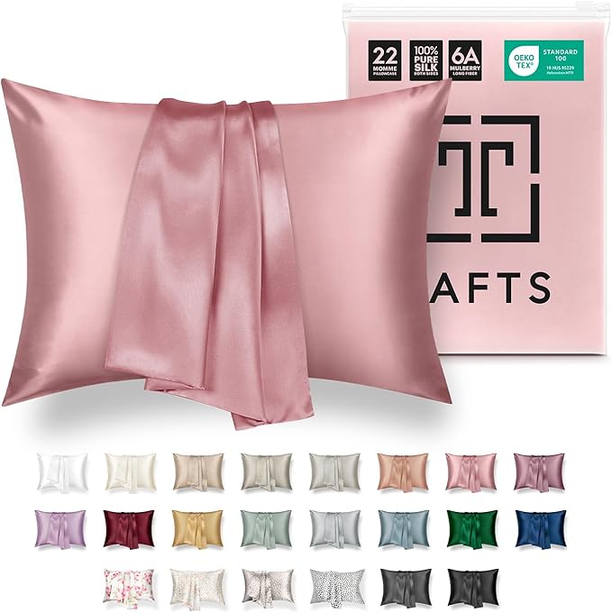 Tafts Pillow Cases - 22mm 100% Pure Mulberry 6A Silk Pillowcase by Tafts