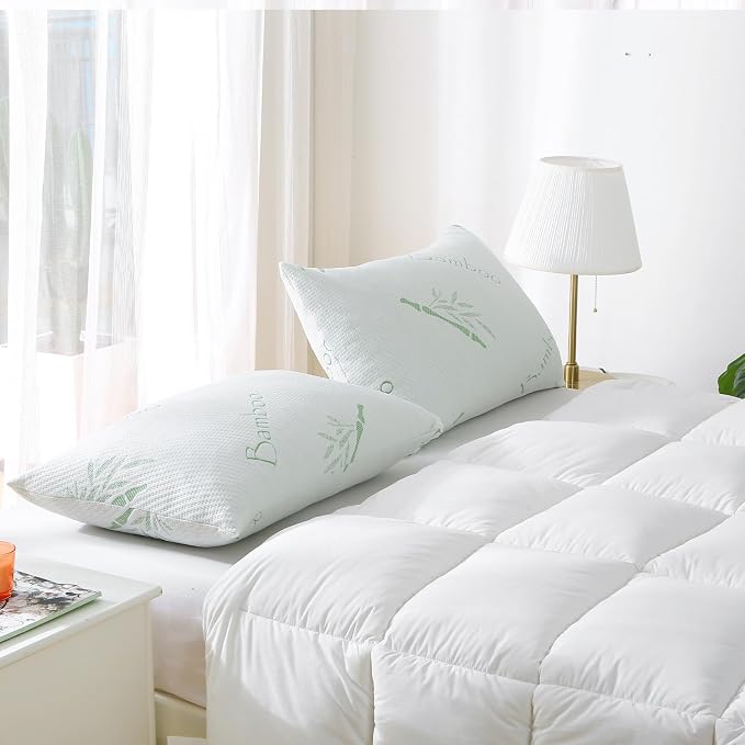 Shredded Memory Foam Pillows Set of 1, Cooling Zippered Breathable Memory Foam - Image 7