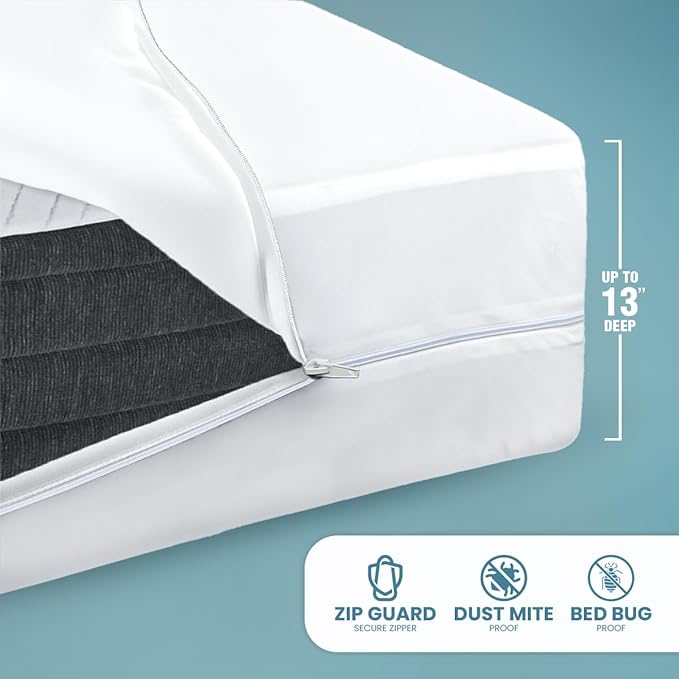 Utopia Bedding Mattress Protector Zippered Twin XL Size, 100% Waterproof Bed - Image 10