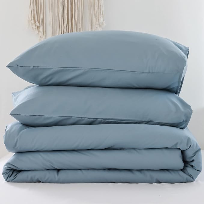 ROSGONIA California King Comforter Set Dusty Blue, All Season Bedding Bedspread - Image 8
