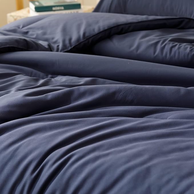 ROSGONIA Oversized Queen Comforter Navy Blue - Image 5