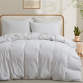 100% Washed Cotton Duvet Cover Queen Size, 90x90 Inches by LOVQUE