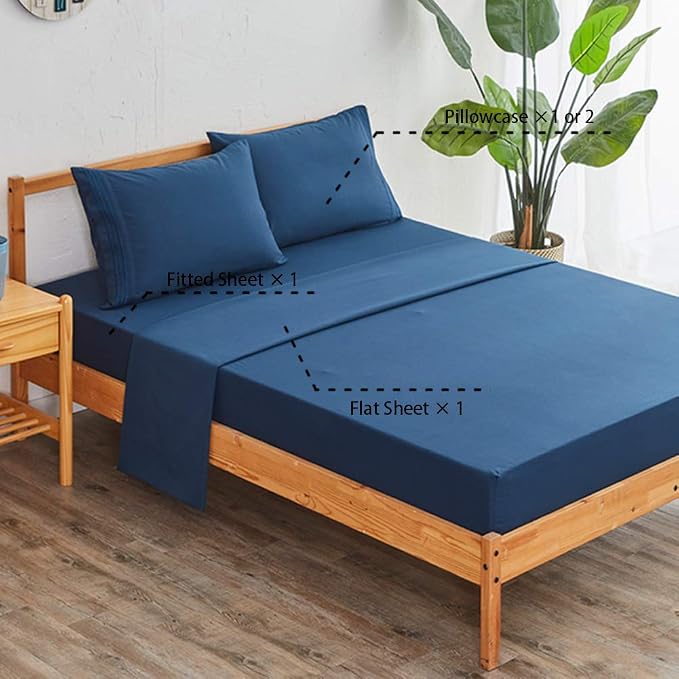 SONORO KATE Bed Sheet Set Super Soft Microfiber 1800 Thread Count Luxury - Image 2