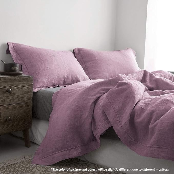 Simple&Opulence 100% French Flax Linen Duvet Cover Set - Image 6