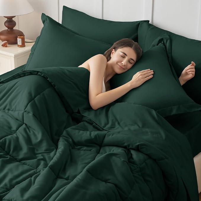 JOLLYVOGUE Twin Comforter Set, Ultra-Soft Bed in a Bag Twin Size 5 Pieces - Image 6
