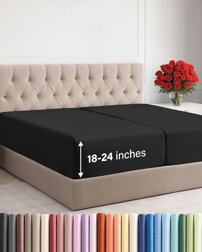 Extra Deep Split King Fitted Sheet by CGKUnlimited