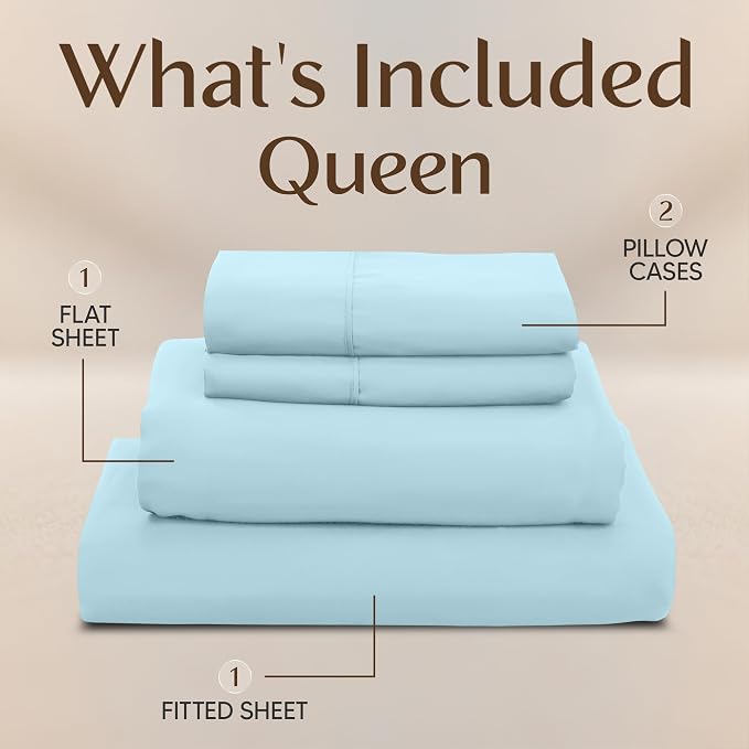 Utopia Bedding Queen Size Sheet Set – 4 Piece Bed Sheets, Soft and Breathable - Image 3