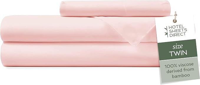 Hotel Sheets Direct 3 Piece Bed Sheet Set Twin Size, 100% Viscose Derived from by HOTELSHEETSDIRECT