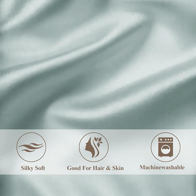 Queen Satin Pillowcase for Hair 2pc, Similar to Silk Pillow Cases, Easier Care - Image 5