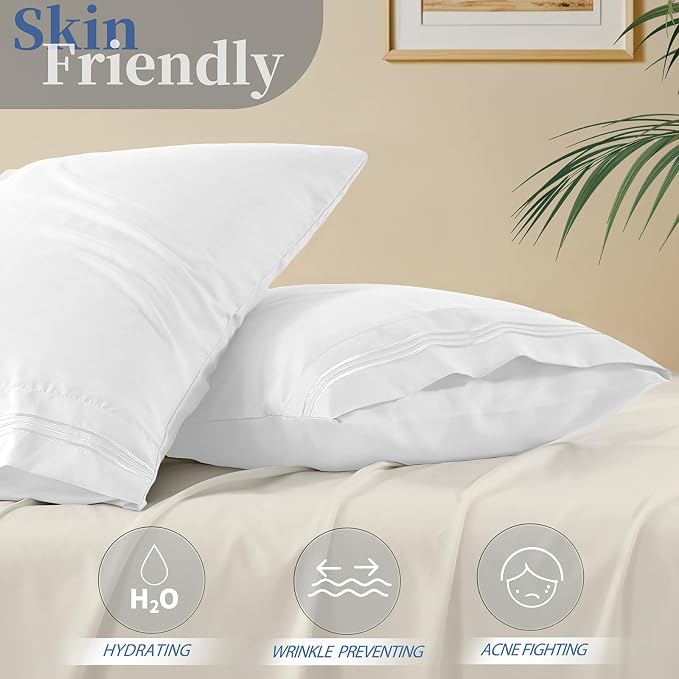 Vonty 2 Pack Queen Pillow Cases - Image 3