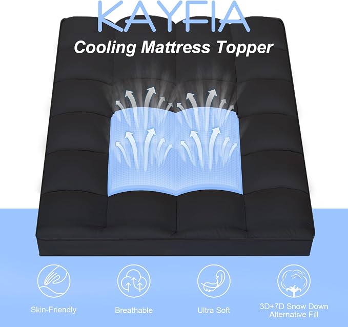 KAYFIA King Mattress Topper, Extra Thick Mattress Pad Cover - Image 9