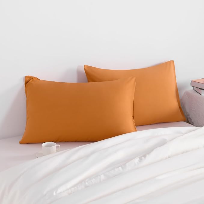 NTBAY Queen Pillow Cases Set, 2 Pack Brushed Microfiber 20x30 Inches, Stain - Image 2