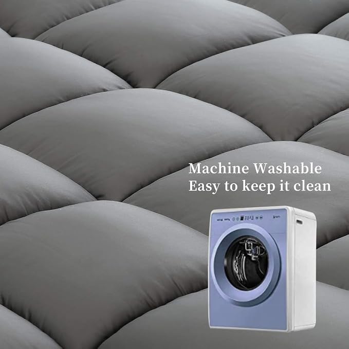 COONP Full XL Mattress Topper, Extra Thick Pillowtop, Cooling Plush Mattress - Image 7
