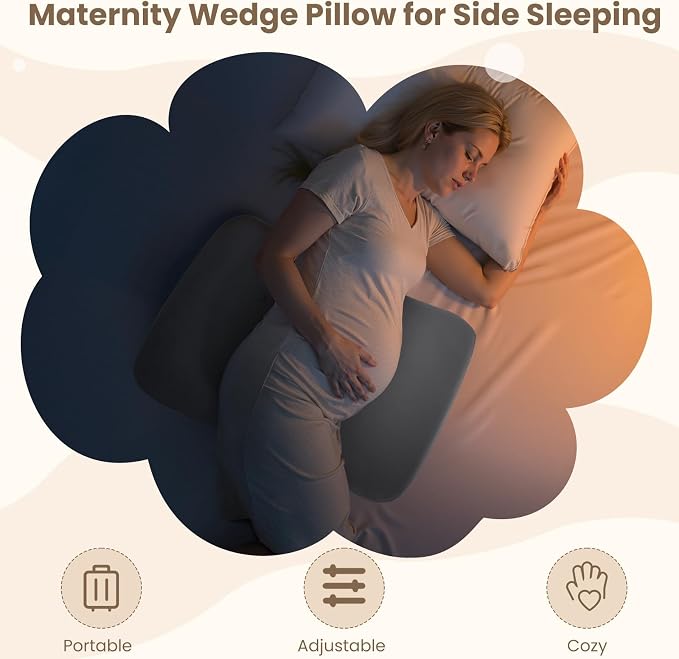 30°Adjustable Pregnancy Pillow – Portable Travel Maternity Pillow Wedge - Image 3