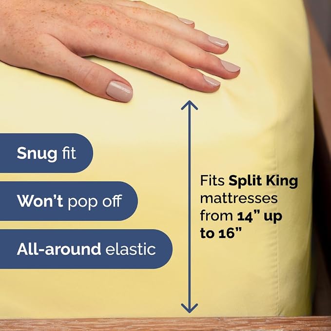 Flex Top Split Head King 4 Piece Sheet Set - Image 4