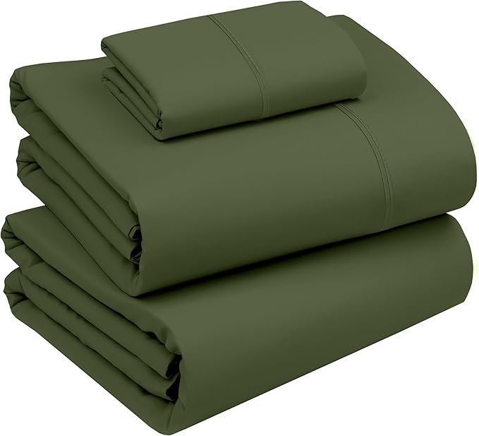 RUVANTI 100% Cotton Sheets – Twin XL Size Percale Bedding, Cooling & Breathable by Ruvanti